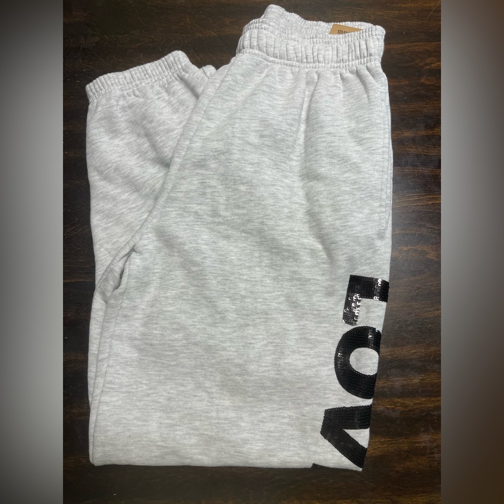Victoria's Secret PINK Gray Joggers with Black Sequins, Original Collection